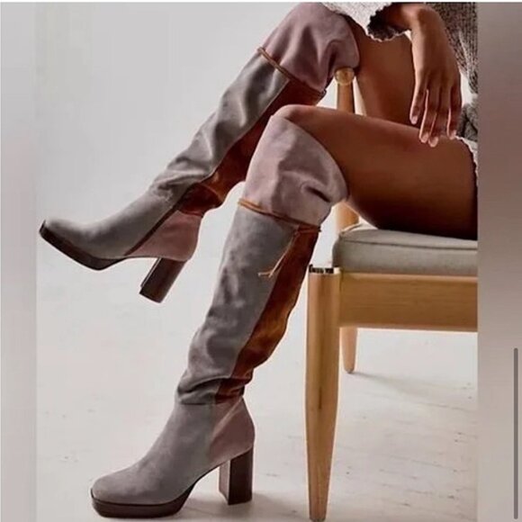 Free People Echo Platform Over the Knee Boots 8.5 - Picture 1 of 10